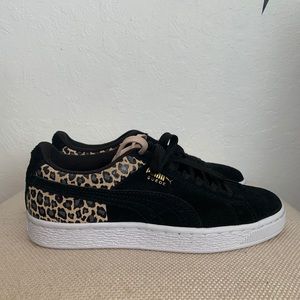 Puma Black/Leopard sneakers with 2 laces